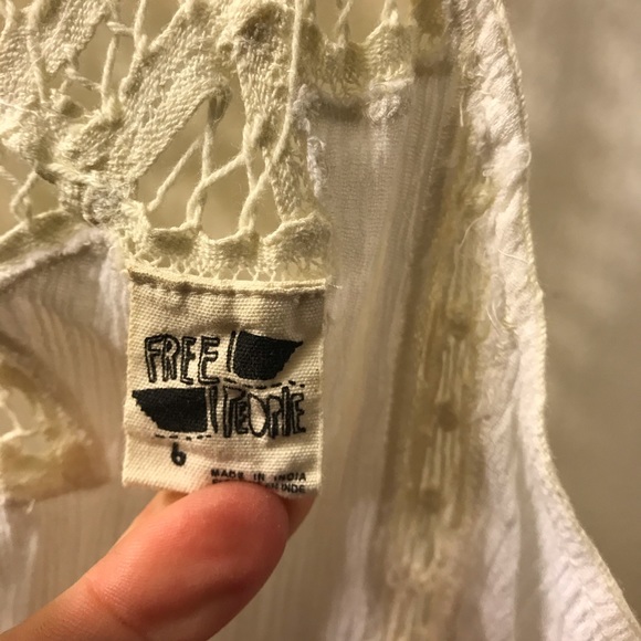 Cute Free People wrap tank sz 6 in white/cream - Picture 4 of 5